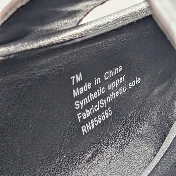 Abound Kadia Slingback Pointed Toe Flat Women's Silver Metallic Size US7M EU37.5 - Picture 6 of 12